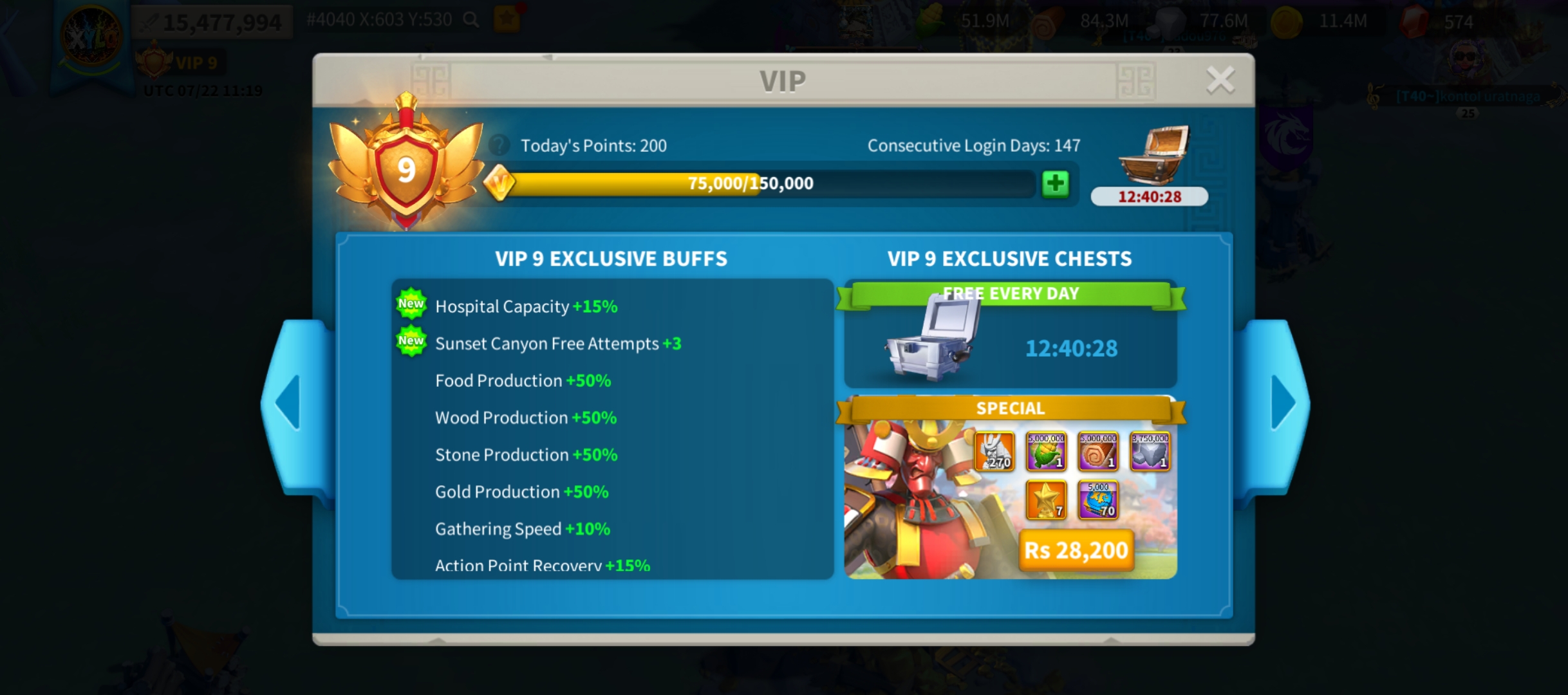 Xylo10 | 15.2M Power | CH25 | 712K T4 | Minamoto Lv60 | Top 2 Alliance R3 | KD4040 - 3
