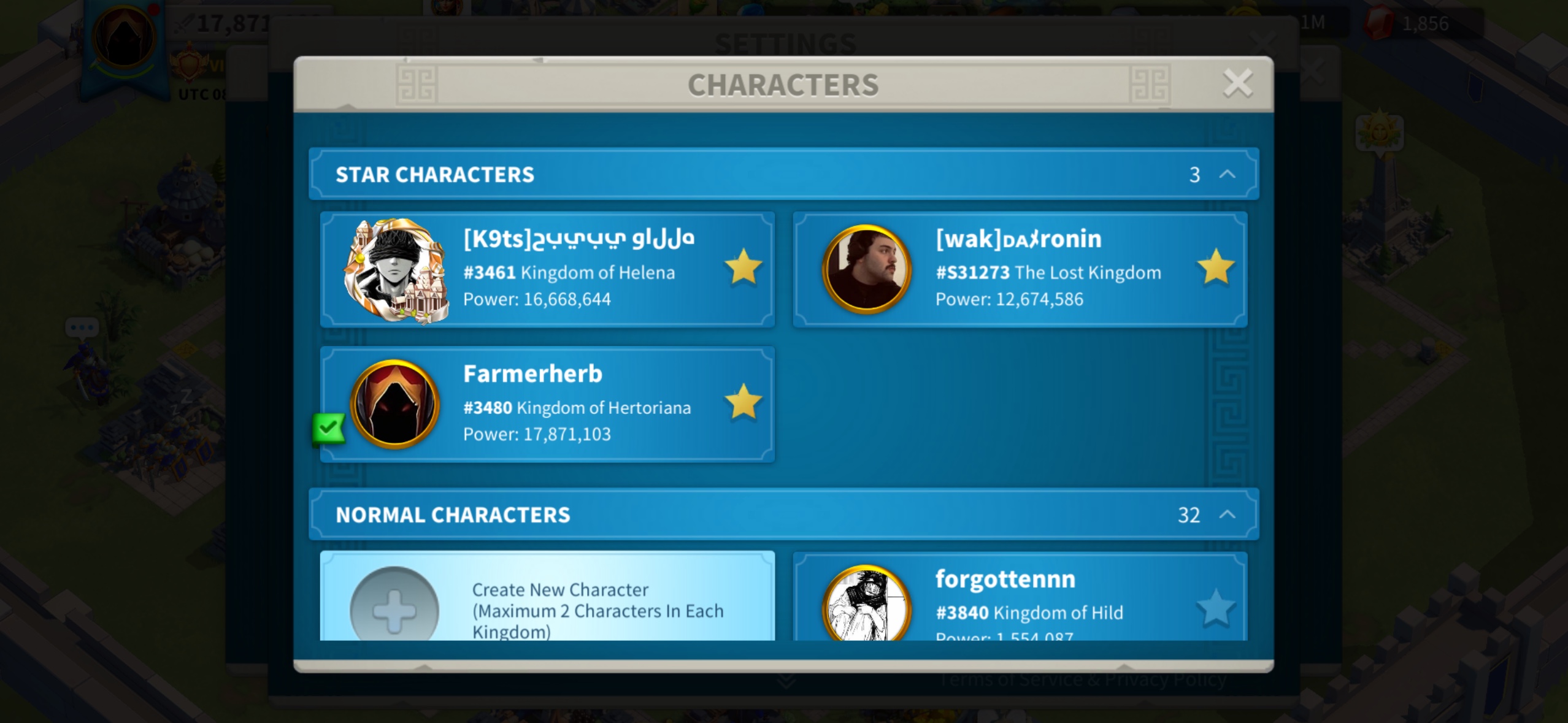 17 million power account level 25 city hall with good commanders - 1