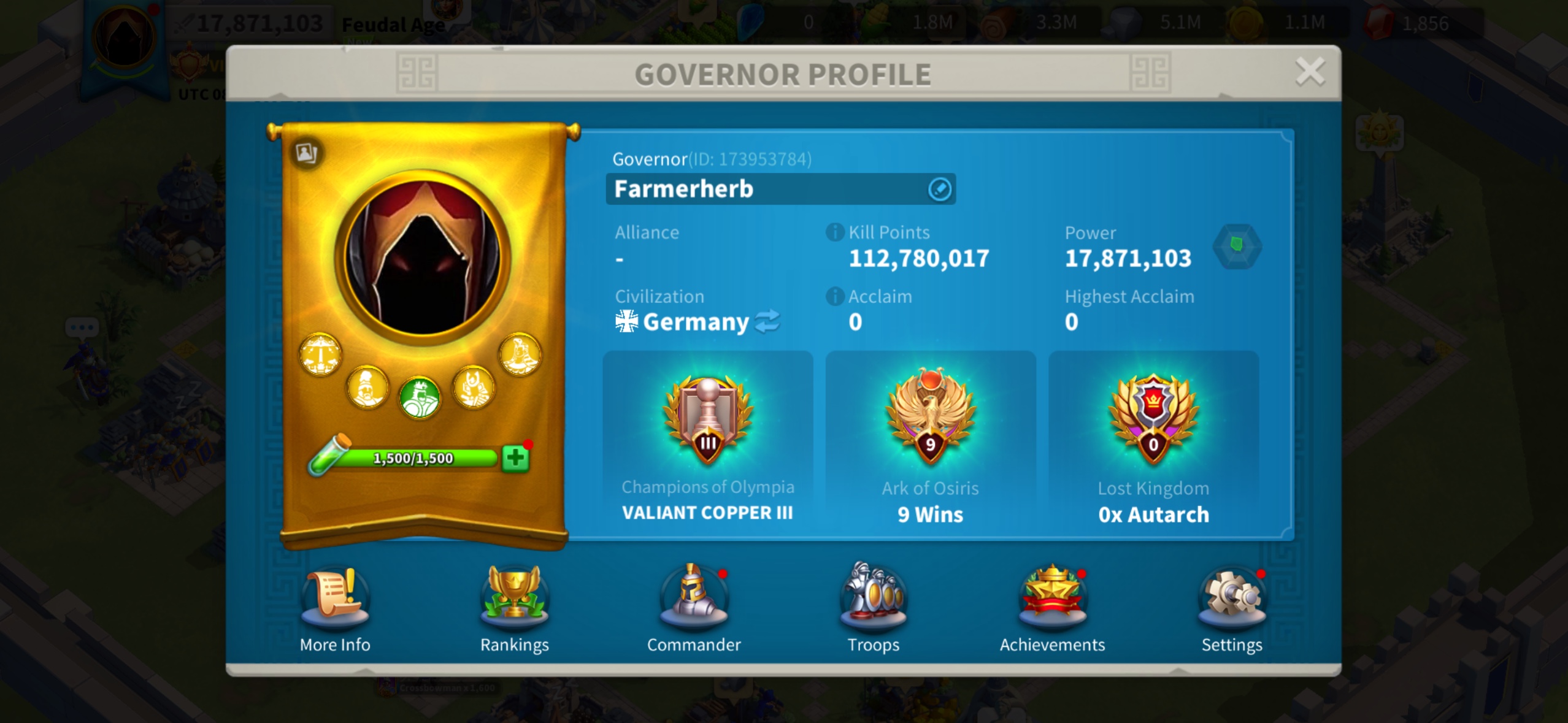 17 million power account level 25 city hall with good commanders - 2